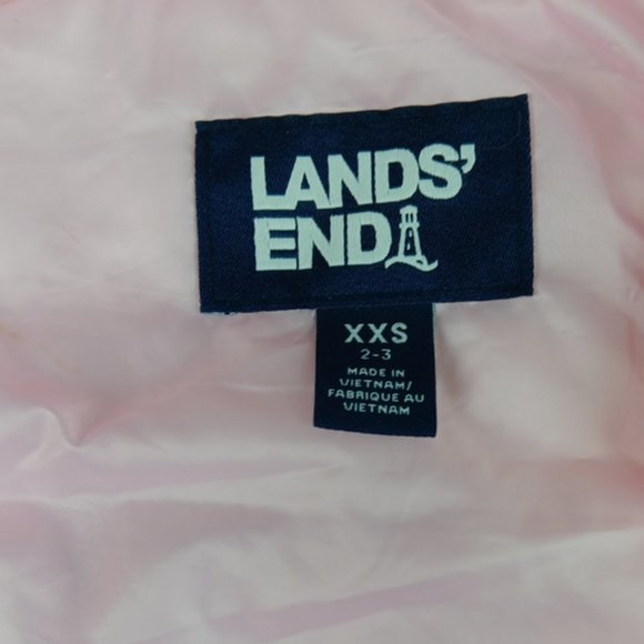 LANDS' END Multi Pastel Print Puffer Vest  Sz XXS - Picture 6 of 8